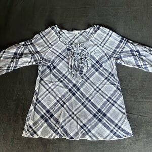 Plaid cotton blouse Gap
